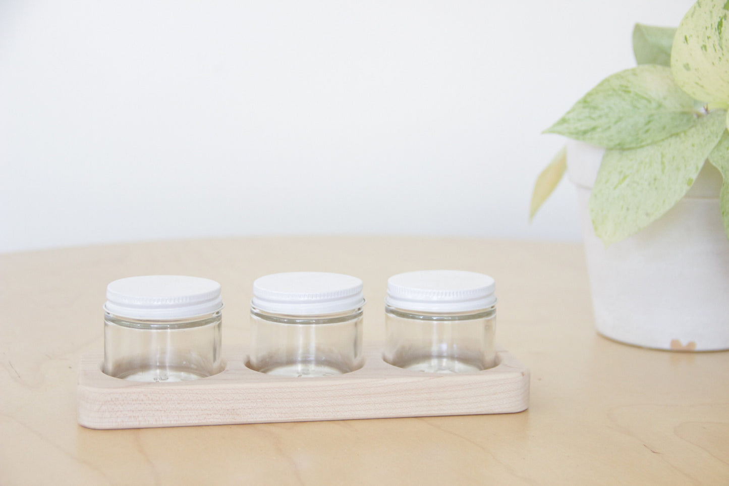 Waldorf Paint Jar Holder with Glass Jars