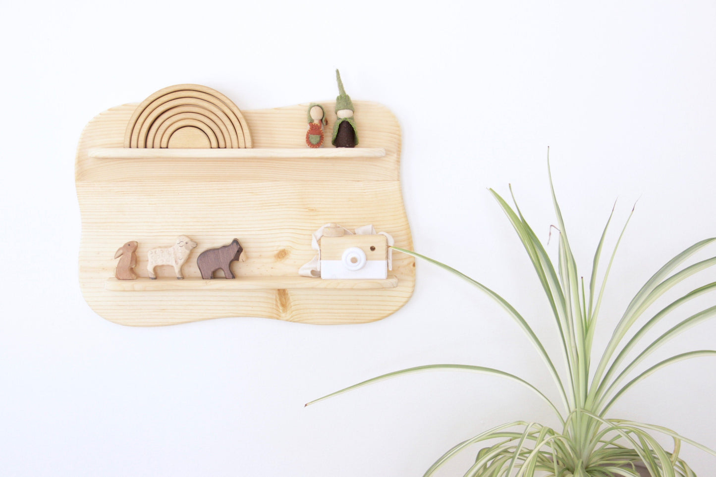 Natural Toy Display Shelf